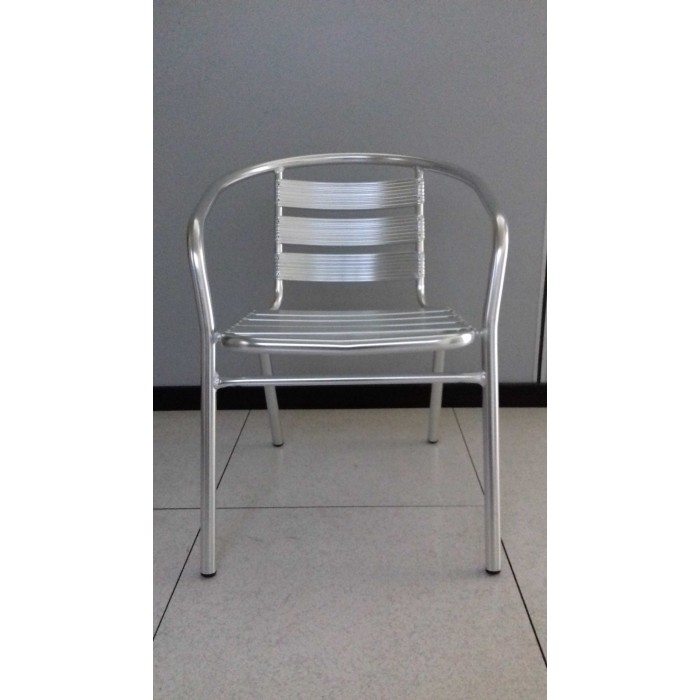 CAPRI 3S RINFORZATA - SEDIA (POLTRONA) ALLUMINIO IMPILABILE PER BAR RISTORANTE HOTEL