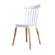 Retro - Sedia polipropilene gambe in legno impilabile casa catering ristorante albergo