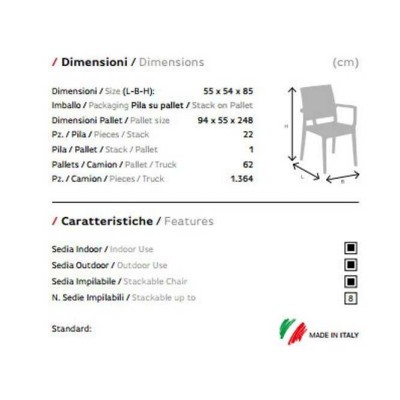 BISTROT -  POLTRONA  IN POLIPROPILENE SIMIL RATTAN IMPILABILE DA ESTERNO PER   HOTEL GRAND SOLEIL