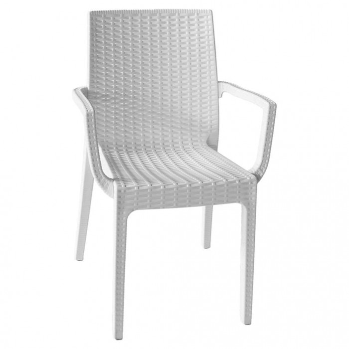 BISTROT - POLTRONA IN POLIPROPILENE SIMIL RATTAN IMPILABILE DA ESTERNO PER HOTEL GRAND SOLEIL