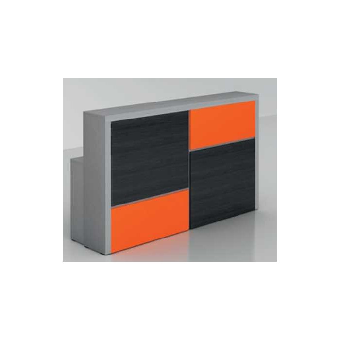 GOBI - Bancone Reception in legno nobilitato melaminico per ufficio, studio, hotel, centro benessere