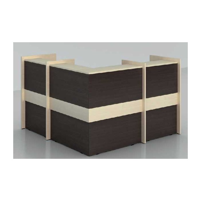 ORDOS - Bancone Reception in legno nobilitato melaminico per ufficio, studio, hotel, centro benessere