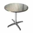 R60 -Mesa aluminio redonda con soporte central de 4 patas, para bar, restaurante, piscina, hotel