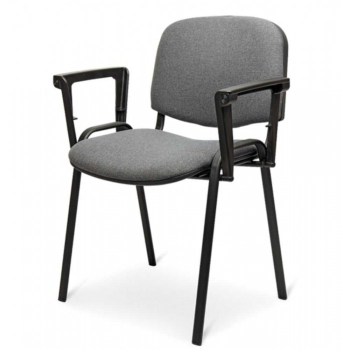 Ufficio Iso Sky 2-SILLA DE OFICINA CON BRAZOS APILABLE PARA VISITANTE EFECTO PIEL ESTÁNDAR O IGNÍFUGO CERTIFICADO 1IM