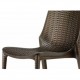 LUCREZIA - SEDIA IN POLIPROPILENE SIMIL RATTAN IMPILABILE DA ESTERNO PER BAR, RISTORANTE, PISCINA, HOTEL SCAB DESIGN