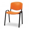 GIOVE - Silla de oficina apilable, en metal y polipropileno estándar e ignífugo, para sala de reuniones, sala de espera, hotel