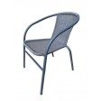 WICKER - Silla metálica apilable de ratán para exteriores para bar restaurante pizzería tienda hotel
