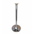 Saturno RHF109 - Base redonda en acero cromado de 109 cm de altura fija para mesas de bar, restaurante, pub, hotel