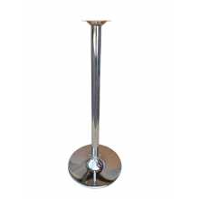 Saturno RHF109 - Base redonda en acero cromado de 109 cm de altura fija para mesas de bar, restaurante, pub, hotel