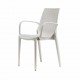 LUCREZIA - SEDIA CON BRACCIOLI IN POLIPROPILENE SIMIL RATTAN IMPILABILE DA ESTERNO PER BAR, RISTORANTE, HOTEL SCAB DESIGN