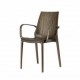LUCREZIA - SEDIA CON BRACCIOLI IN POLIPROPILENE SIMIL RATTAN IMPILABILE DA ESTERNO PER BAR, RISTORANTE, HOTEL SCAB DESIGN