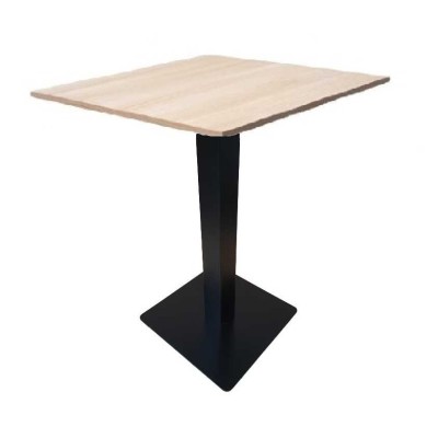 MARTE PR - TAVOLO CON GAMBA CENTRALE IN FERRO (GHISA) E TOP IN LEGNO (NOBILITATO MELAMINICO)
