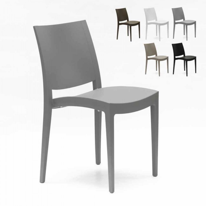 BOHEME GRAND SOLEIL – Silla de polipropileno, símil rattan, apilable, exterior, para bar, restaurante, piscina, hotel
