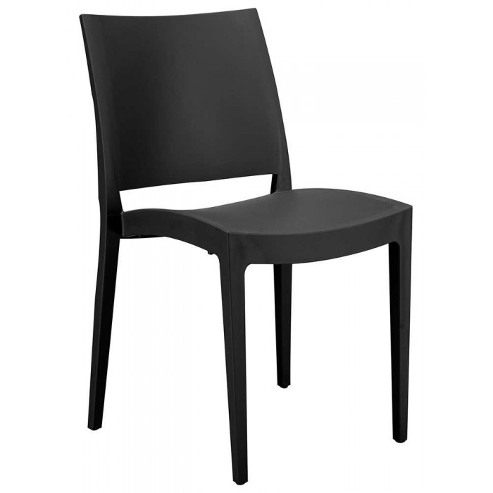 BOHEME - SEDIA IN POLIPROPILENE SIMIL RATTAN IMPILABILE DA ESTERNO PER BAR, RISTORANTE, PISCINA, HOTEL GRAND SOLEIL