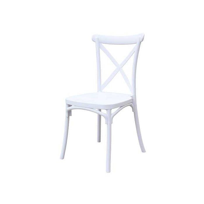 CROSS PP – Sedia impilabile polipropilene design retrò paesana vintage bar ristorante catering matrimonio wedding