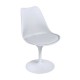 TULIP - Sedia girevole bianca o nera replica design Eero Saarinen con base in fusione di alluminio e seduta in ABS