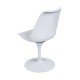 TULIP - Sedia girevole bianca o nera replica design Eero Saarinen con base in fusione di alluminio e seduta in ABS