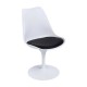 TULIP - Sedia girevole bianca o nera replica design Eero Saarinen con base in fusione di alluminio e seduta in ABS
