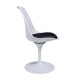 TULIP - Sedia girevole bianca o nera replica design Eero Saarinen con base in fusione di alluminio e seduta in ABS