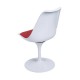 TULIP - Sedia girevole bianca o nera replica design Eero Saarinen con base in fusione di alluminio e seduta in ABS