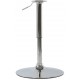 Saturno R 81- 107 - Base rotonda in acciaio cromato altezza regolabile 81-107cm bar, ristorante, pub, albergo