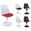 Tulipano - Silla giratoria con base de metal pintado y asiento de polipropileno opaco