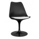 TULIP - Sedia girevole bianca o nera replica design Eero Saarinen con base in fusione di alluminio e seduta in ABS