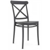 TIARA CROSS - Silla apilable de polipropileno fibra de vidrio diseño cruz retro pueblo vintage bar restaurante catering bodas