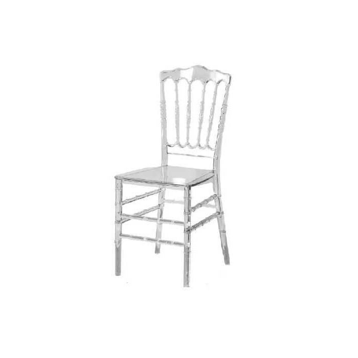 NAPOLEON CRISTAL – Silla parisina apilable en policarbonato transparente restaurante catering boda eventos bodas