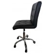 DEALER 533 - Silla taburete giratorio con ruedas, elevable, ecopiel negra, salas de juegos de poker, manicura, tatuadores