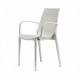 LUCREZIA - SEDIA CON BRACCIOLI IN POLIPROPILENE SIMIL RATTAN IMPILABILE DA ESTERNO PER BAR, RISTORANTE, HOTEL SCAB DESIGN