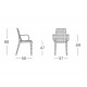 LUCREZIA - SEDIA CON BRACCIOLI IN POLIPROPILENE SIMIL RATTAN IMPILABILE DA ESTERNO PER BAR, RISTORANTE, HOTEL SCAB DESIGN