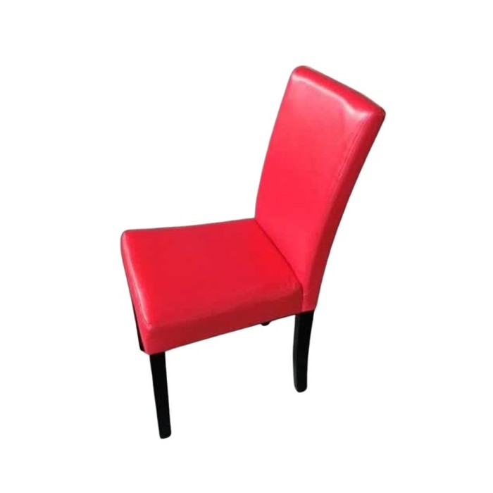 Mude Extra - Sedia in legno massello ed ecopelle (pelle ecologica) lucida bar, ristorante, pizzeria, albergo