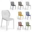 ARIA - Silla perforada y apilable de polipropileno/fibra de vidrio (BICA ITALY) para bares, restaurantes, pizzerías y catering