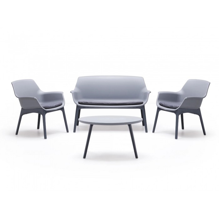 SET RATTAN VENEZIA 2 - Set 4 persone in polipropilene rattan (BICA Italy) bar ristorante pizzeria pub catering