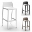 VOLGA STOOL 75 - Taburete apilable de polipropileno/fibra de vidrio con respaldo (BICA ITALY) para bares,restaurantes,pizzerías