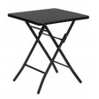 PANAREA - Mesa plegable de exterior de 60x60x70 cm en metal negro pintado, ideal para bares y pizzerías