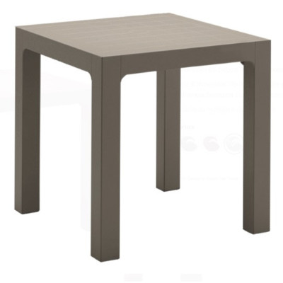 Ares 70 - Mesa alta 70x70xH74 cm polipropileno para exterior jardín restaurante certificado para uso local