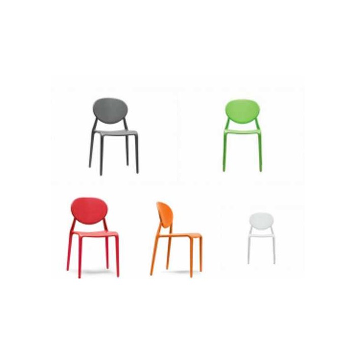 GIO -Silla ergonomica de polipropileno apilable para bar, riestaurante, piscina, hotel SCAB DESIGN