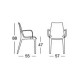 VANITY - Sedia (poltrona) contract Impilabile in Policarbonato da esterno ed interno per bar,ristorante, hotel SCAB DESIGN
