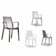 VANITY - Sedia (poltrona) contract Impilabile in Policarbonato da esterno ed interno per bar,ristorante, hotel SCAB DESIGN