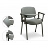 UFFICIO ISO T2 - Silla con apoyabrazos y pala para visitante, en tela estándar o certificado ignífugo 1IM, varios colores