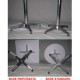 R70-P TAVOLO IN ALLUMINIO TONDO diam.70cm,TOP PIEGHEVOLE CON GAMBA CENTRALE A 4 PIEDI PER BAR, RISTORANTE, PISCINA, HOTEL