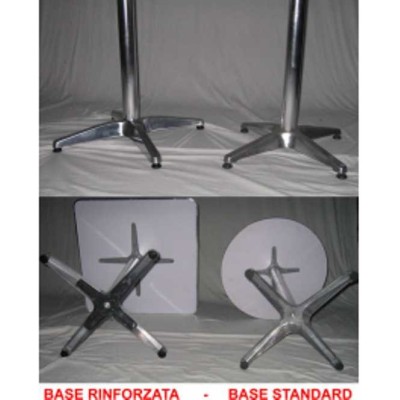 Q70-P - TAVOLO IN ALLUMINIO QUADRATO 70x70cm,TOP PIEGHEVOLE CON GAMBA CENTRALE A 4 PIEDI PER BAR, RISTORANTE, PISCINA, HOTEL