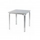 Q70-4G - TAVOLO IN ALLUMINIO QUADRATO 70x70cm A QUATTRO GAMBE PER BAR, RISTORANTE, PISCINA, HOTEL, ALBERGO