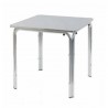 Q80-4G - Mesa de aluminio cuadrada 80x80cm con 4 patas, para bar, restaurante, piscina, hotel, hostal