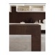 MATRIX - Scrivania contract office direzionale in legno nobilitato melaminico per ufficio, studio, hotel, albergo